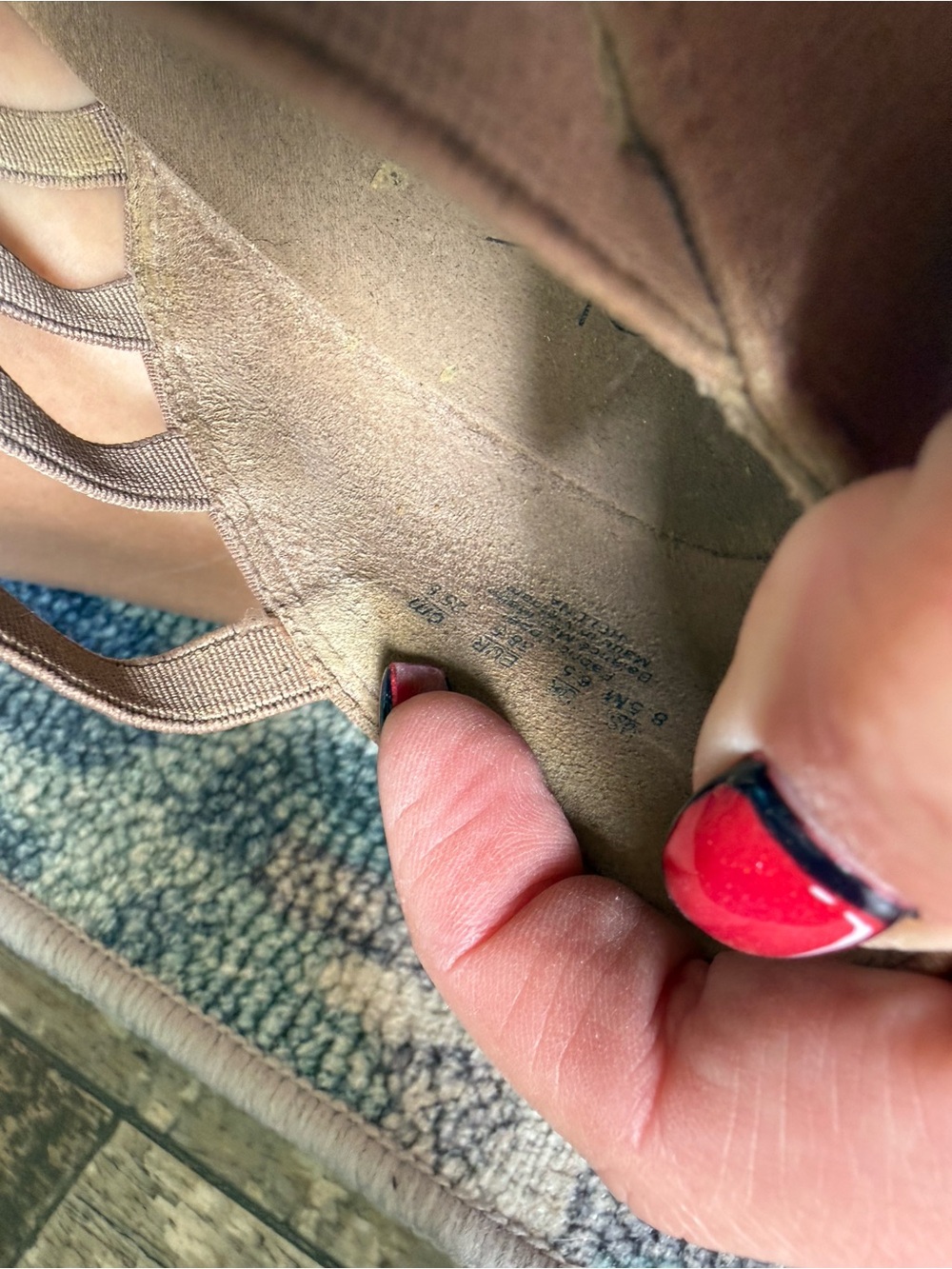 2 for $20 sale: Lifestride beige / mushroom strappy wedge Helena sandals - 8.5 - Picture 9 of 9